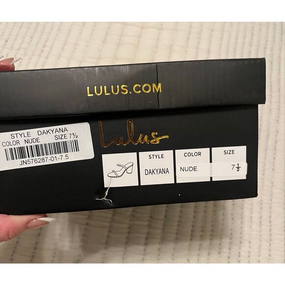 Lulus Dakyana Light Nude Suede High Heel Sandals Size 7.5 NEW - Picture 5 of 5